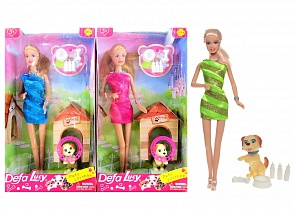 Кукла - Любимые питомцы, в наборе с питомцем и другими аксессуарами (Defa Lucy, 8232d)